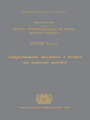 cover image of Mechanical and Thermal Behaviour of Metallic Materials